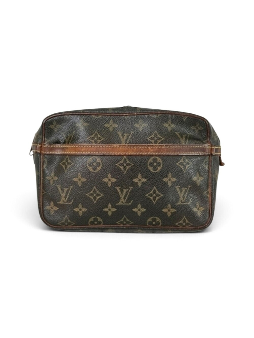 Louis Vuitton 1989 Compiege 23 Clutch Handbag in Monogram Canvas and Leather